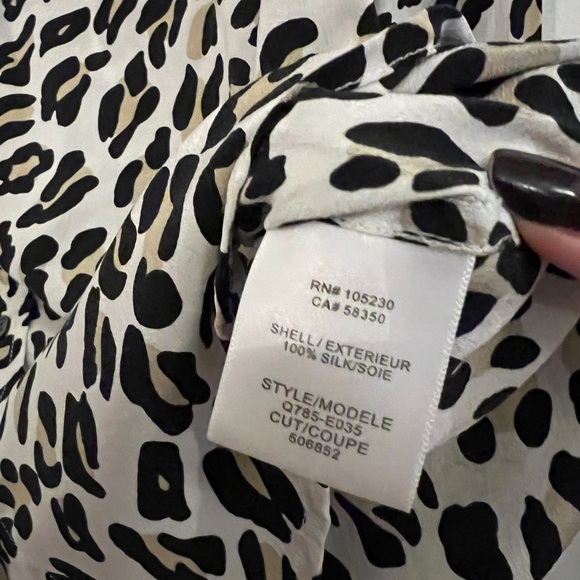 Equipment Signature Silk Shirt XS leopard print 100% silk - Picture 4 of 7